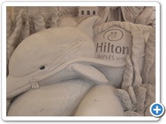 Hotel Holiday Sculpture in Lobby of Hotel