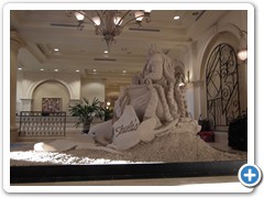 Hotel Holiday Sculpture in Lobby of Hotel