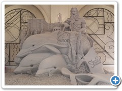 Hotel Holiday Sculpture in Lobby of Hotel
